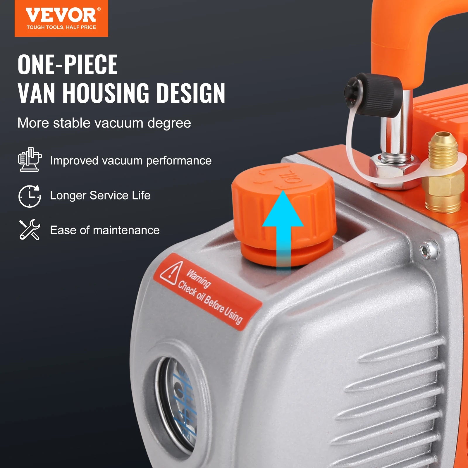 VEVOR Pompe à Vide 100L/min Chambre Vide 11L Kit Dégazage 3Gal 1 Étage Puissante Silencieuse  Fiable Résine Époxy Laboratoire