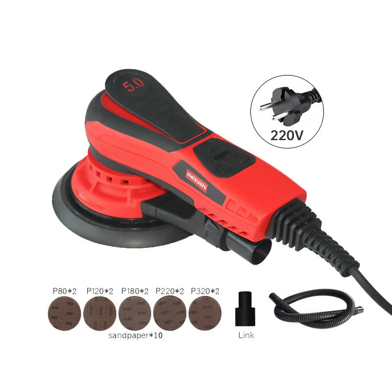 Random Orbital Mini Sander 5mm Wood Brush Floor Drywall Sander Brushless Variable Speed  Sanders For finishing Corners Car