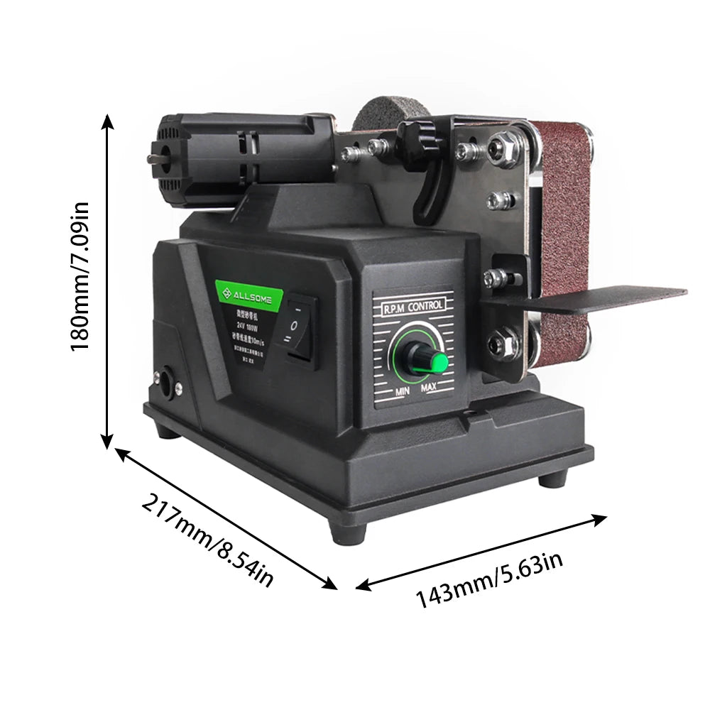 Allsome-Mini ponceuse à bande électrique, 180W, 533x30mm, compatible avec les batteries Makita 18V et AC 220V, 10 pièces