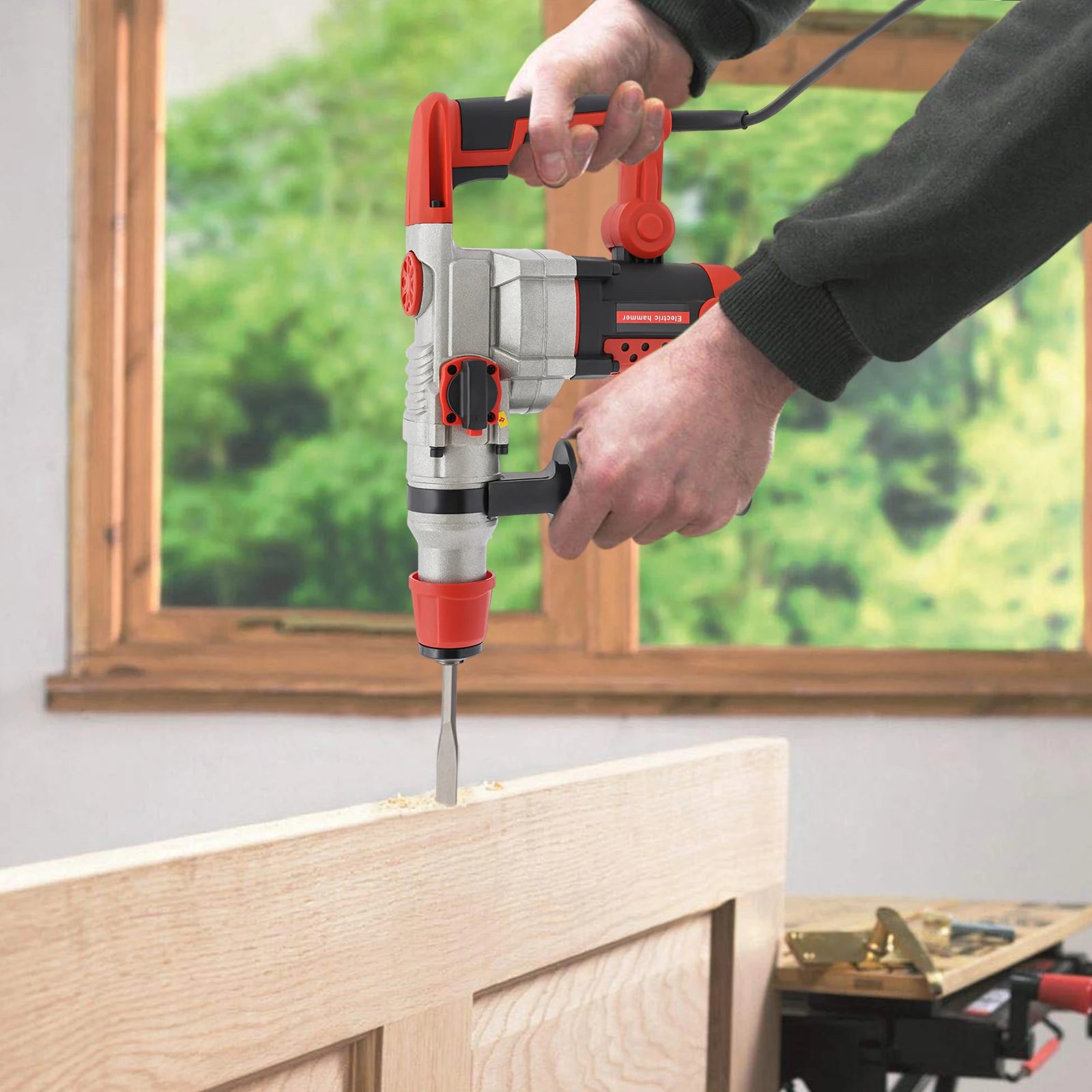 Perceuse percussion rotative électrique 2200W, marteau ciseaux  brise-béton perceuse électrique haute puissance 220V