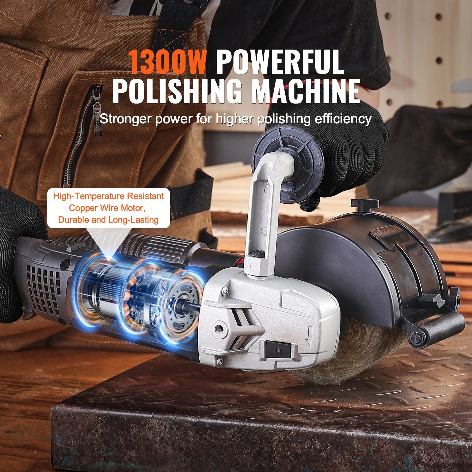 SucceBuy Machine de polissage de brunissage outil de conditionnement de Surface à vitesse Variable Machine de brunissage électrique pour le bois et l'acier