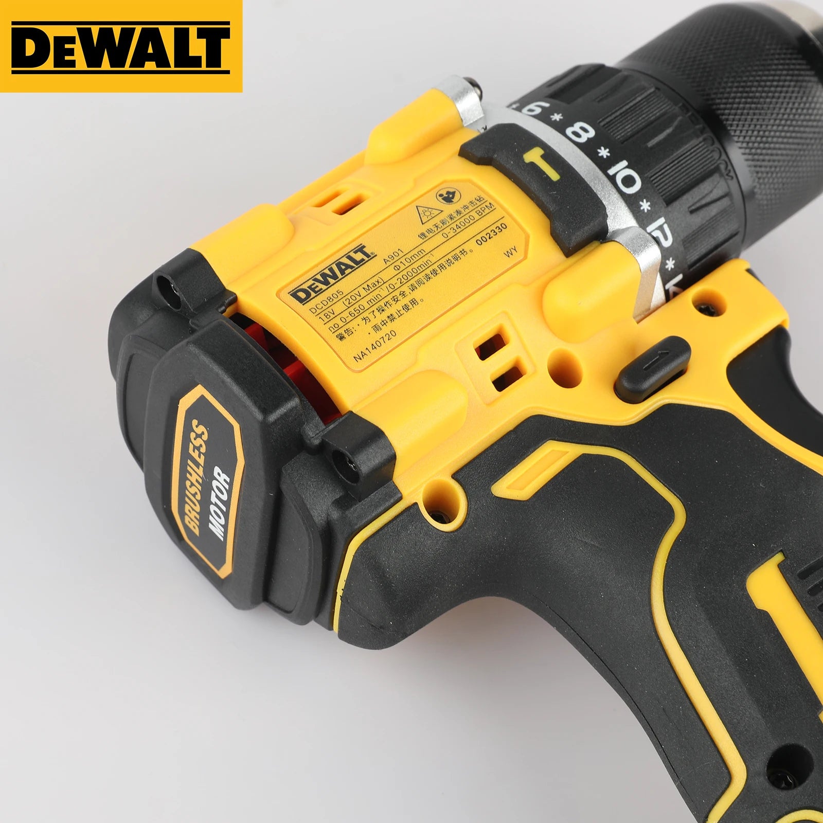 DEWALT batterie au Lithium 20V tournevis électrique Compact sans brosse Rechargeable perceuse à main perceuse à percussion DCD805