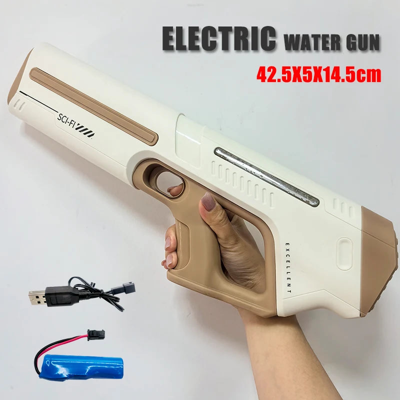 Pistolet à eau électrique haute pression, jouets pour enfants, jeux de combat de piscine extérieure d'été, jouets d'eau pour enfants, cadeau