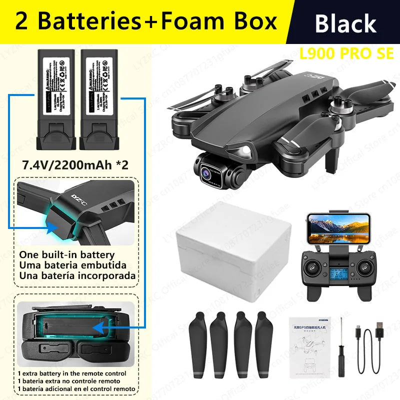 LYZRC officiel L900 PRO SE moteur sans balais GPS 4K Drone professionnel 5G WIFI hélicoptère de photographie aérienne pliable quadrirotor