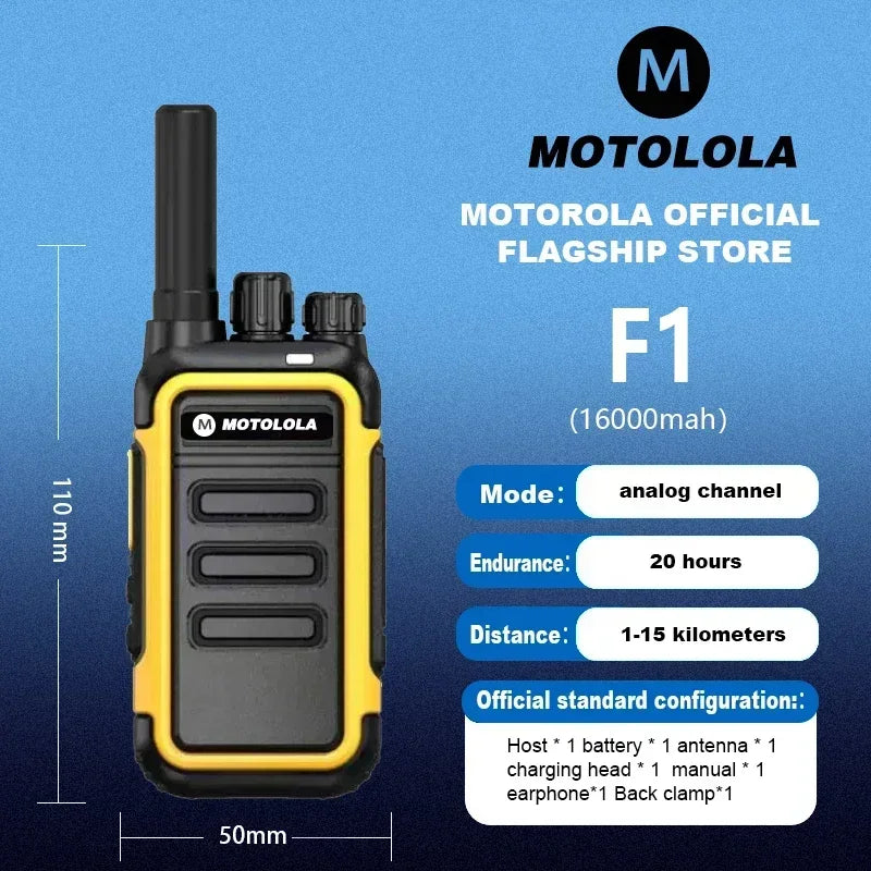 Motolola-Mini Talkie Walperforé, Radio Bidirectionnelle Portable, UHF Transcsec Set, Longue Portée COD, 2Pcs