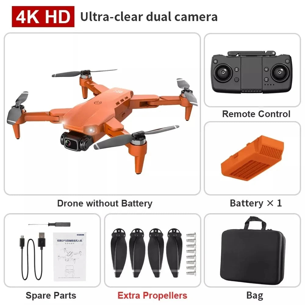 Drone L900 Pro 4K professionnel 5G GPS HD double caméra photographie sans brosse pliable quadrirotor RC Distance 1.2KM Drones jouets