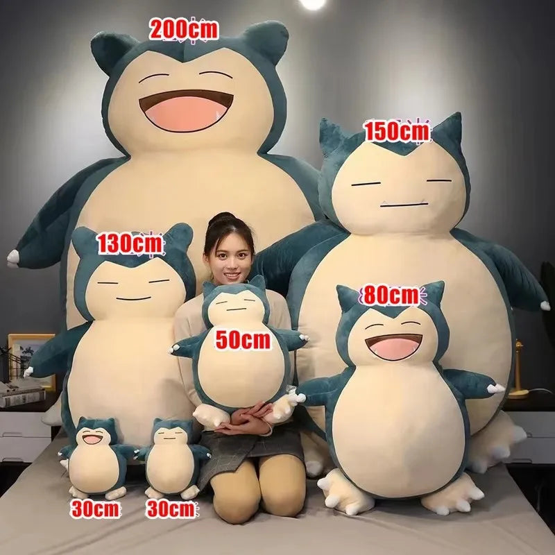 Aoger – jouets en peluche géant ronflex 200/150cm, Kawaii, coque en cuir souple, sans remplissage, oreiller, cadeaux pour enfants, Pokemon