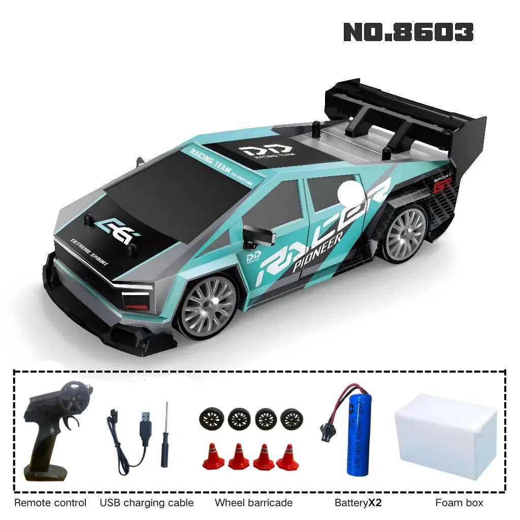 Nouveau véhicule à dérive RC 1:24, voitures Mustang 4WD, voiture de course avec télécommande, cadeau, voiture de course de compétition, jouet pour enfants
