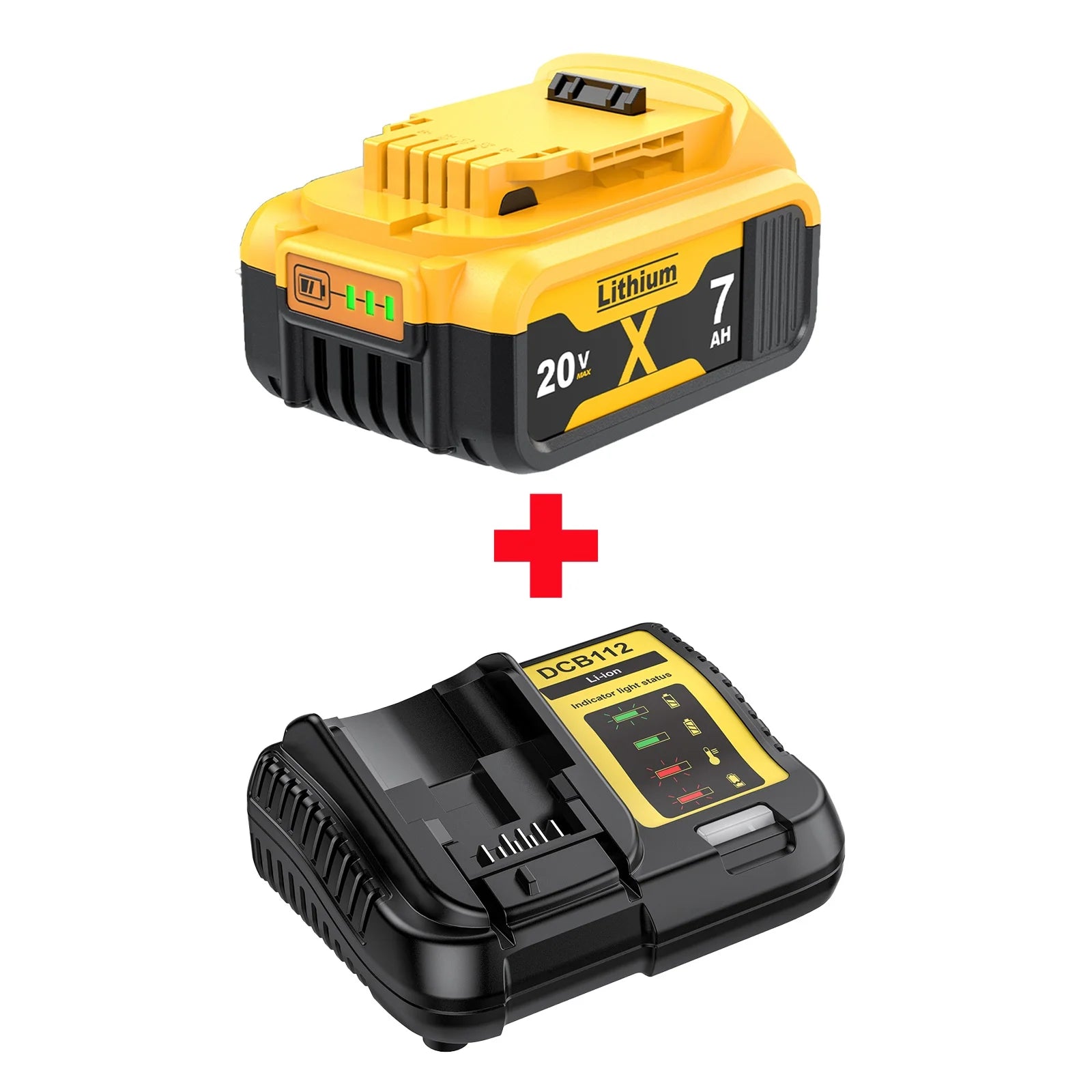 Pour Dewalt 18 V/20 volts MAX DCB200 remplacement de batterie au Lithium 18 V DCB203 DCB184 DCB182 180 DCB181 DCB182 DCB201 DCB206 chargeur