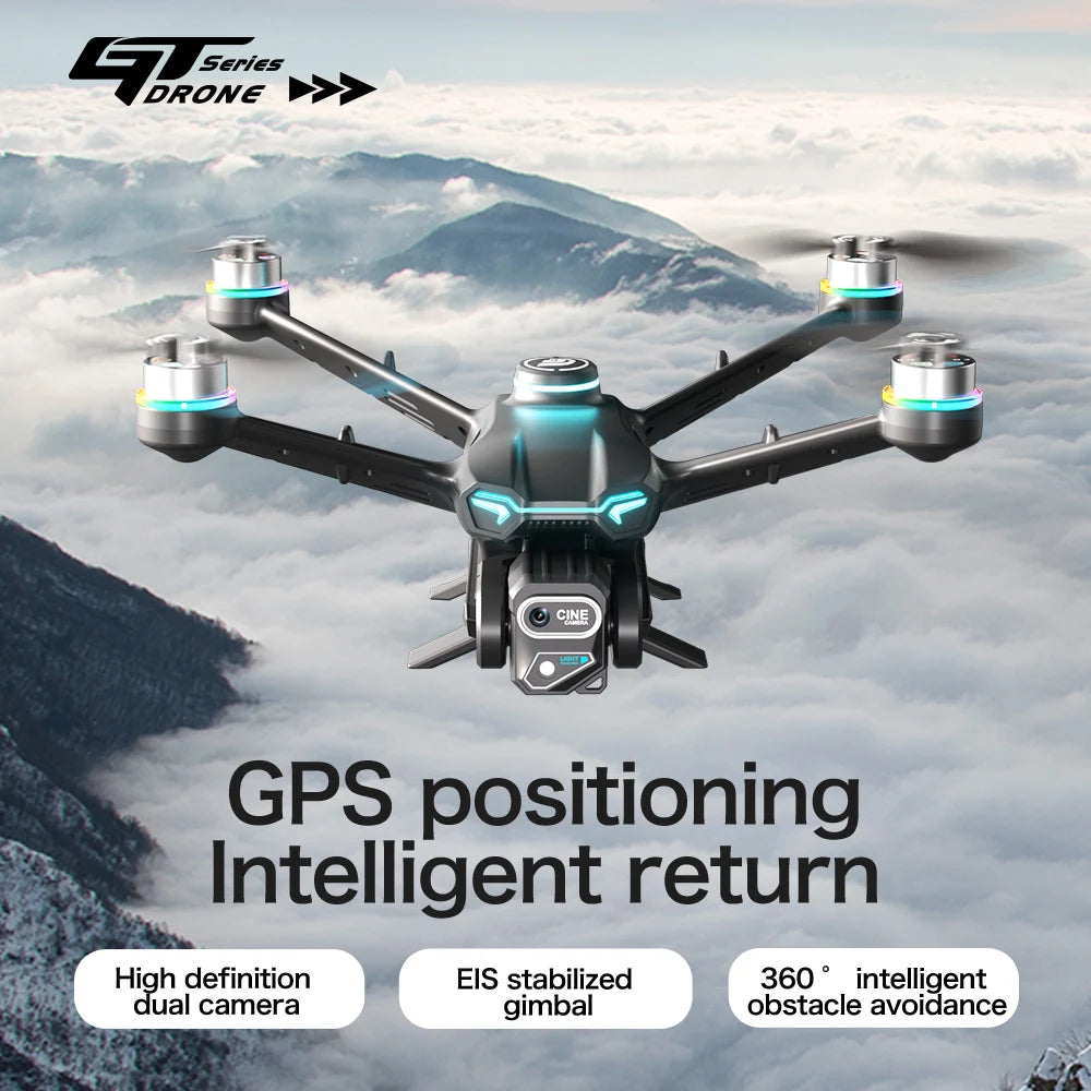 2025 Hot GT6 Drone 8K professionnel HD double caméra GPS retour intelligent 5G WIFI évitement d'obstacles sans brosse pliable quadrirotor Dron