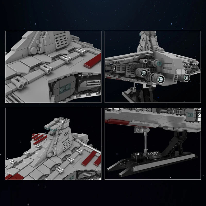 Croiseur Spatial 21074 – 3000+ Blocs Construction MOC, Modèle à Assembler Cadeau.