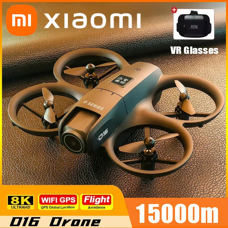 Xiaomi D16 Drone Bushless Motor 8K HD Aerial Profesional Dual-camera Helicopter Optical Flow GPS Positioning Avoidance Drone UAV