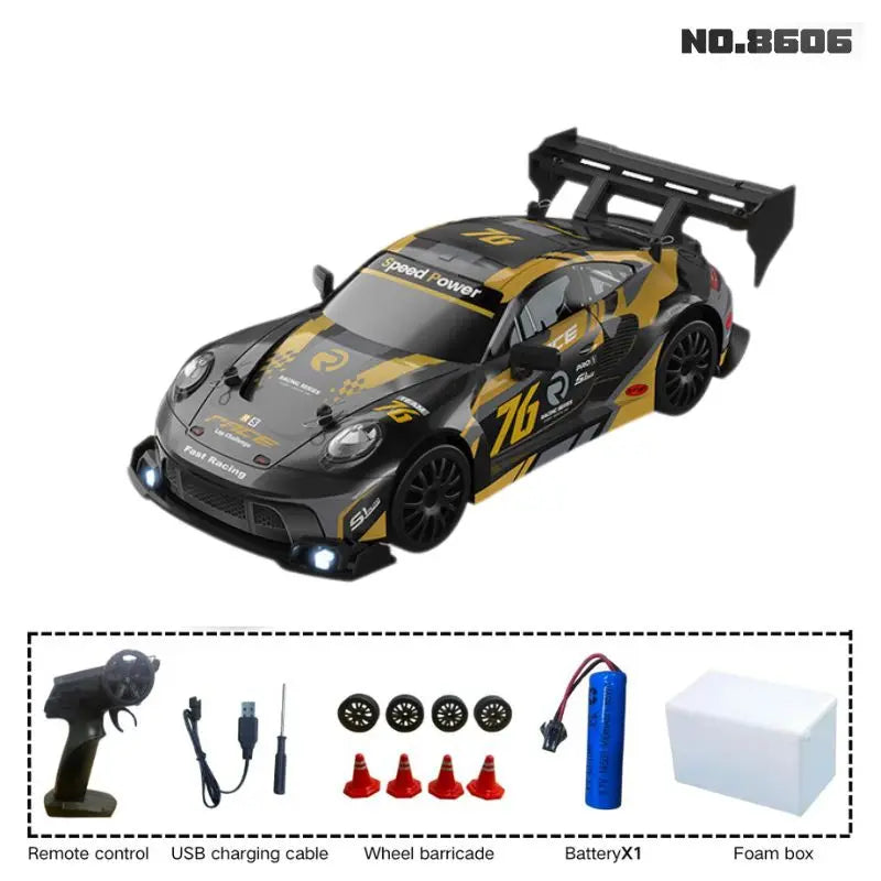 Nouveau véhicule à dérive RC 1:24, voitures Mustang 4WD, voiture de course avec télécommande, cadeau, voiture de course de compétition, jouet pour enfants