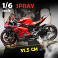 Spray moulé sous pression 1:6 Ducati V4, Collection de modèles de moto en alliage, ornement de Voiture Miniature, cadeau pour petit ami, décoration de maison, véhicule jouet