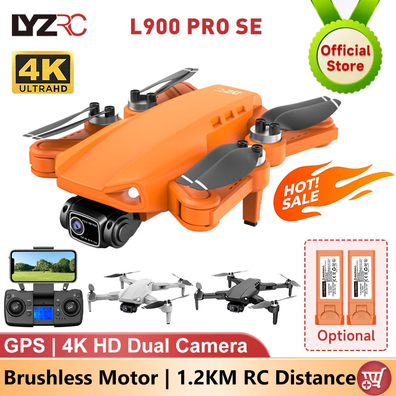LYZRC officiel L900 PRO SE moteur sans balais GPS 4K Drone professionnel 5G WIFI hélicoptère de photographie aérienne pliable quadrirotor