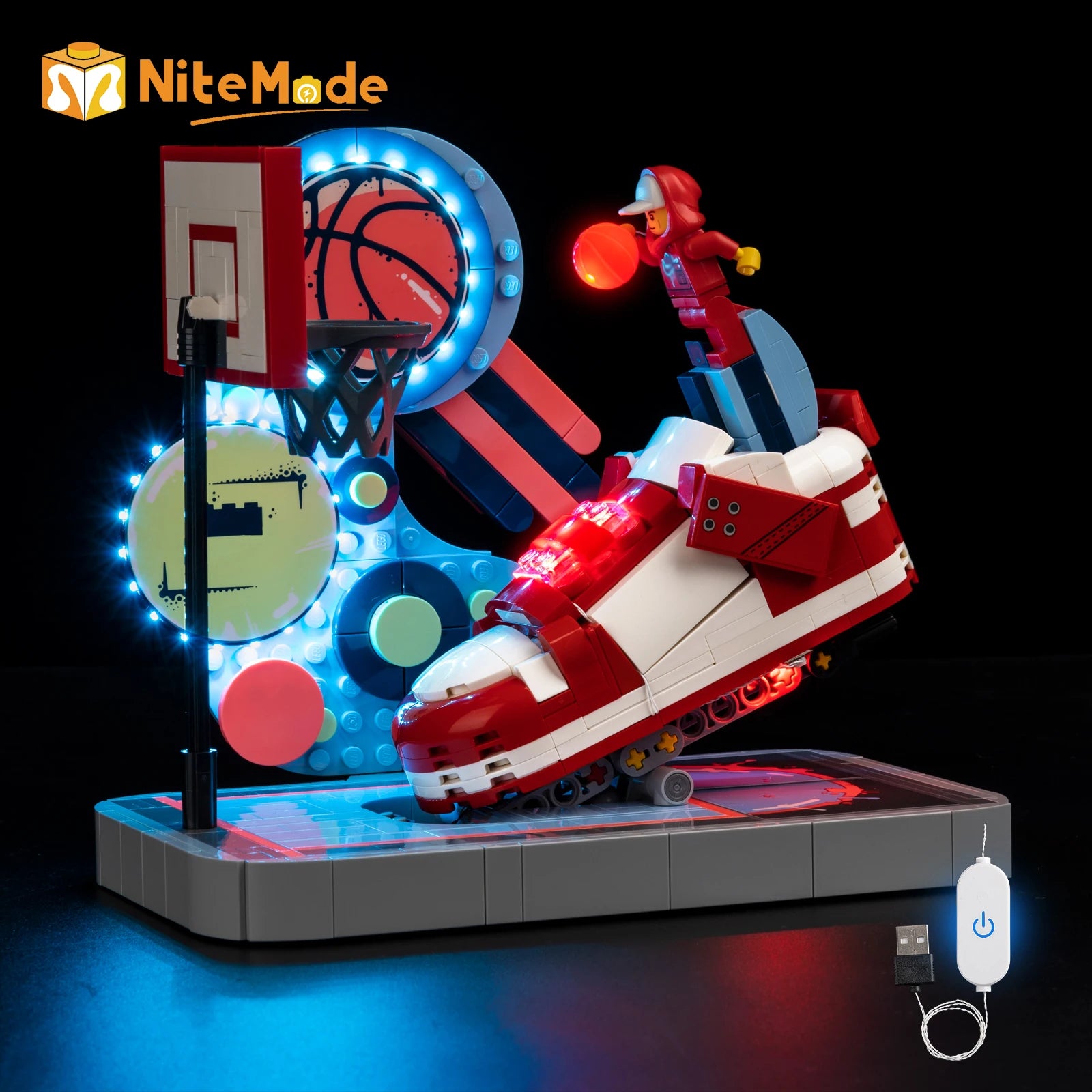 Ensemble d'éclairage LED Easylite adapté pour Lego Nike Dunk Trickshot 43021 (sans modèle)