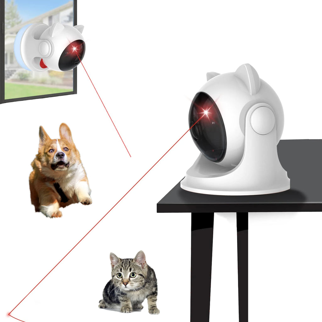 Jouet Laser Automatique Rechargeable pour Chats – Mouvement Aléatoire, Silencieux, Modes Lent & Rapide – Convient aux Chats, Chatons et Chiens