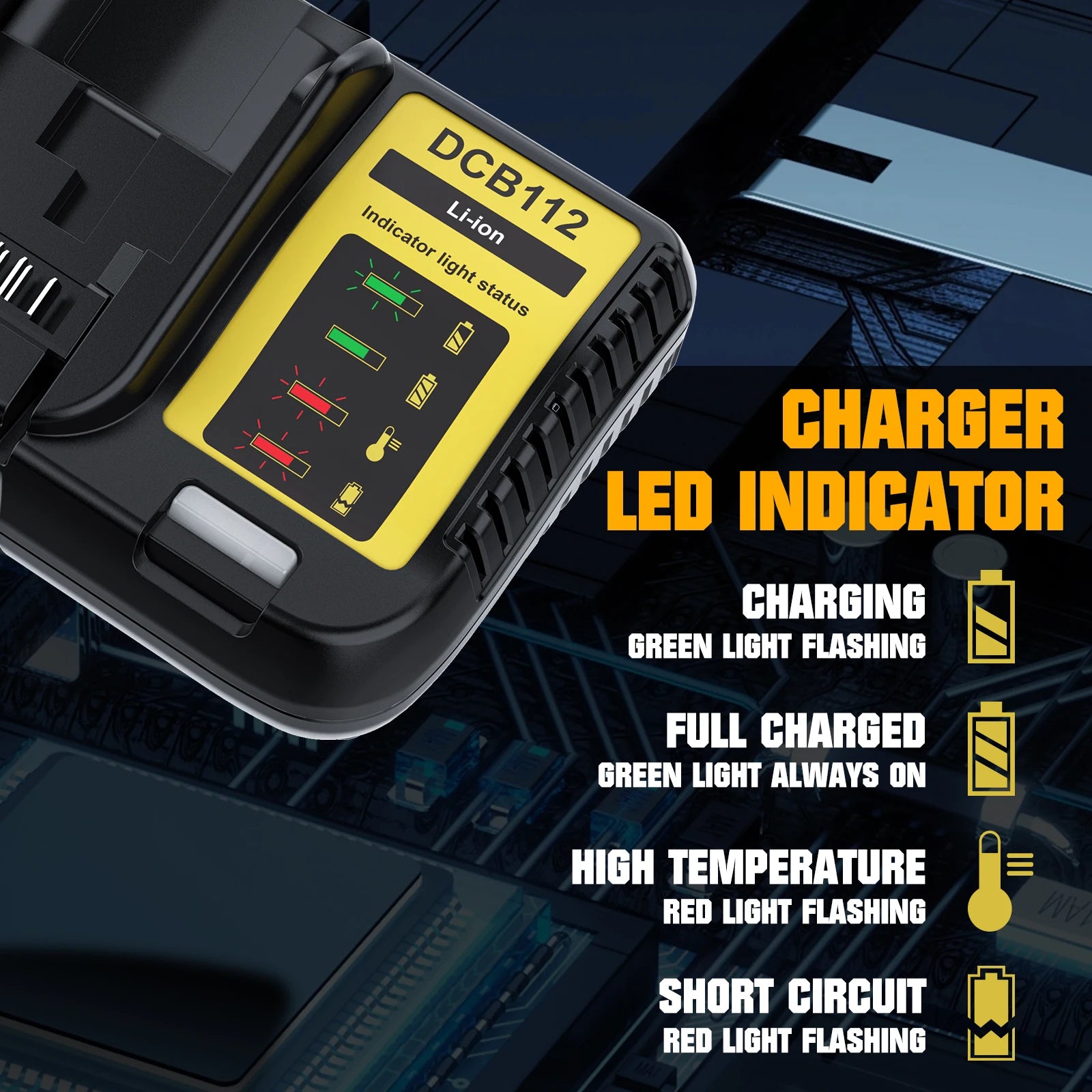 Pour Dewalt 18 V/20 volts MAX DCB200 remplacement de batterie au Lithium 18 V DCB203 DCB184 DCB182 180 DCB181 DCB182 DCB201 DCB206 chargeur