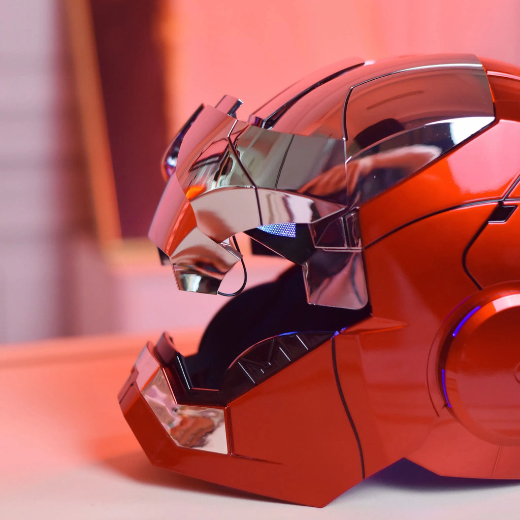 AutoKing-Casque Iron Man avec Commande Vocale, Yeux avec Lumière, Modèle Jouets pour Adulte, Électrique, Portable, Cosplay, Cadeau de Noël, Nouveau, 1:1, Mk5