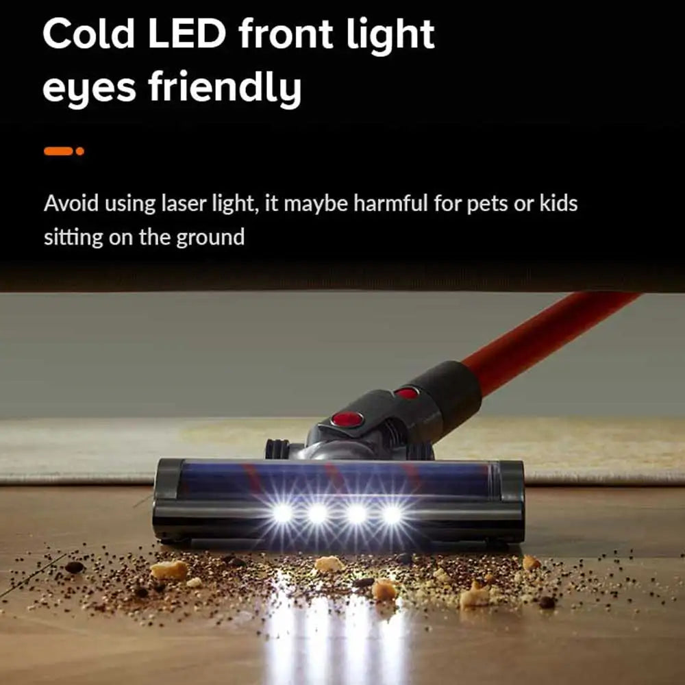 ABIR-aspirateur sans fil VC205, 27000PA, poignées anti-poussière intelligentes, grand écran tactile, pour la maison des animaux domestiques