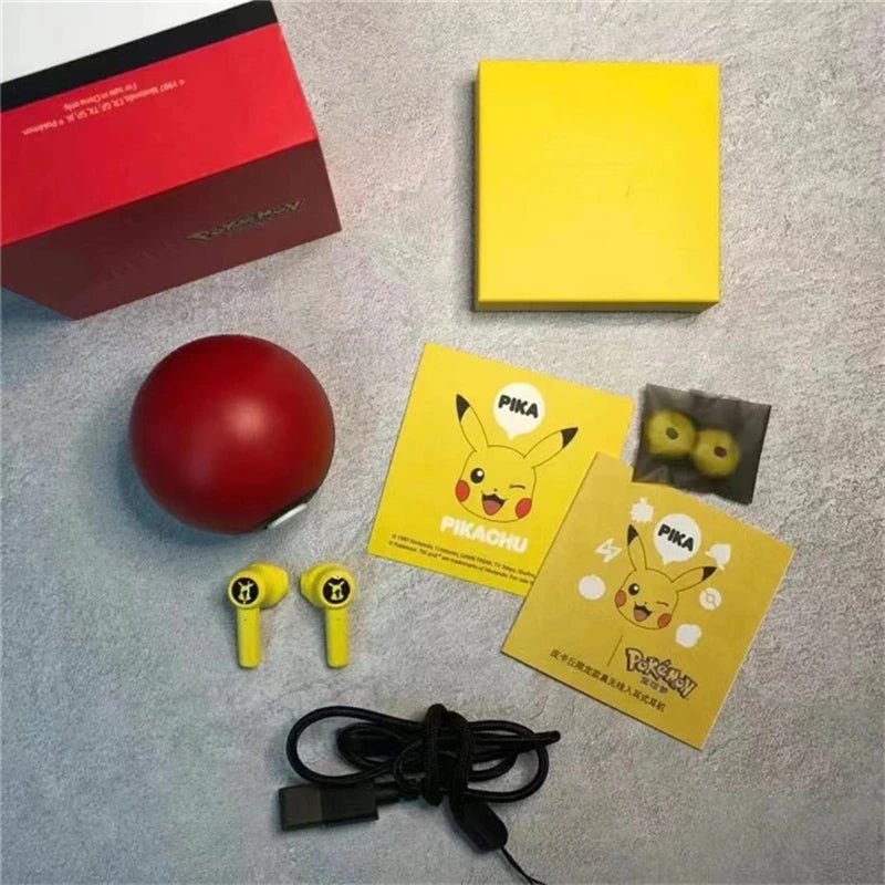 Pokemon Pikachu écouteurs 5.0 sans fil Bluetooth Sport réduction du bruit casque contrôle tactile Microphone cadeau universel