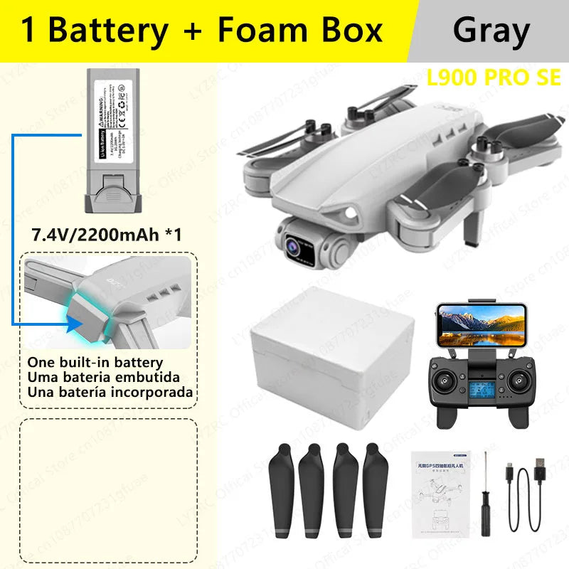 LYZRC officiel L900 PRO SE moteur sans balais GPS 4K Drone professionnel 5G WIFI hélicoptère de photographie aérienne pliable quadrirotor