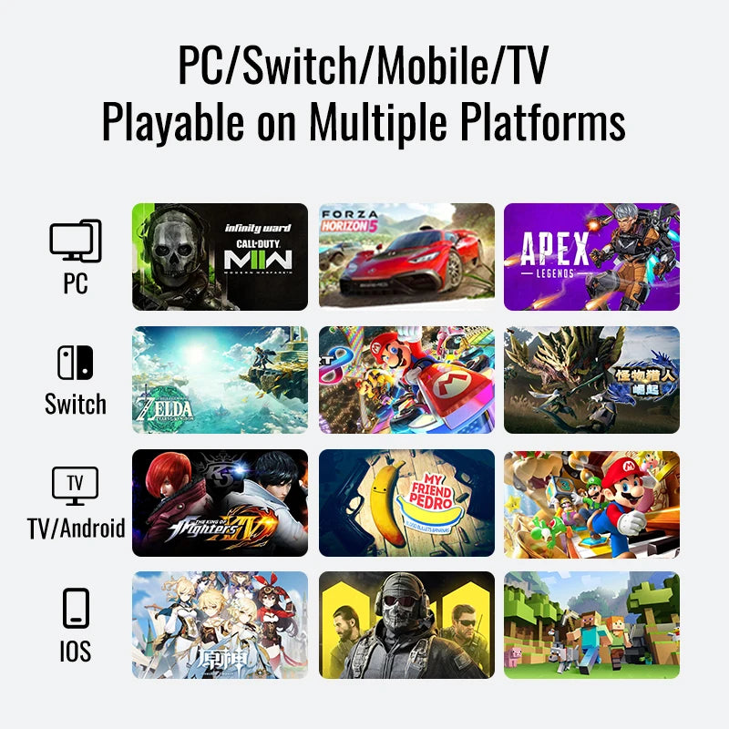 Flydigi Vader 4 Pro contrôleur de jeu avec Hall Rocker athlétique vibrer déclencheur 1000Hz manette de jeu pour commutateur Mobile TV PC