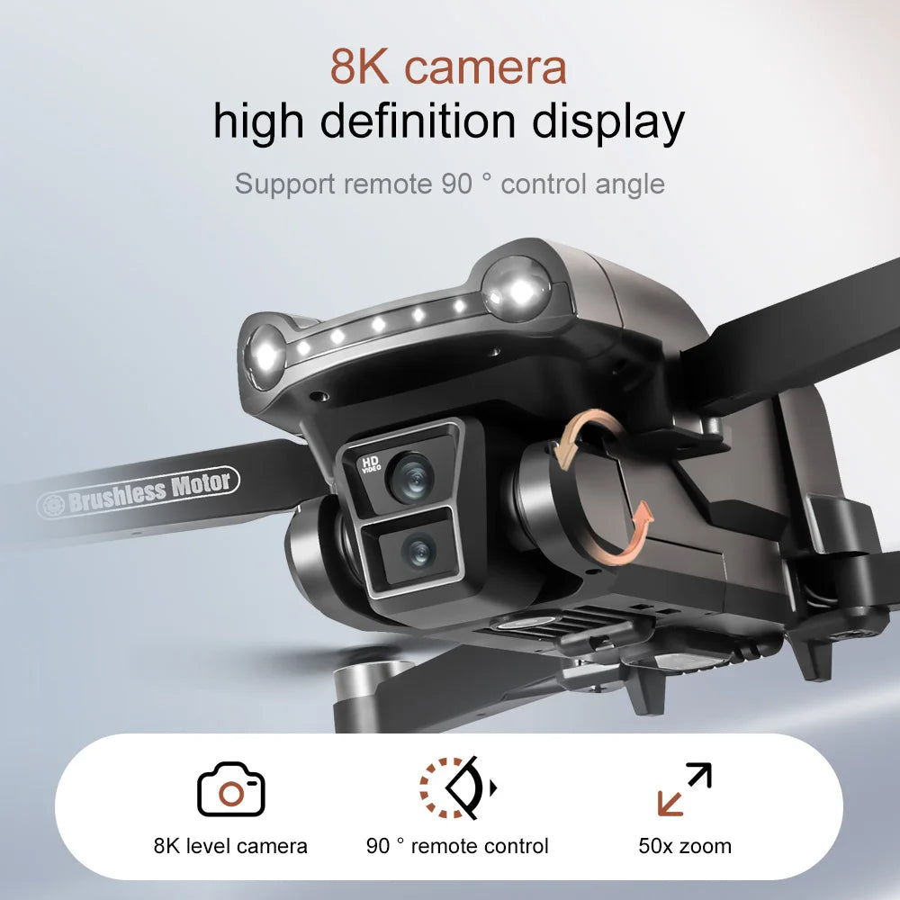 Nouveau drone Xiaomi V198 GPS MAX avec caméra HD professionnelle 8K, Wi-Fi 5G, moteur brushless, détection de barrières laser et quadricoptère pliable