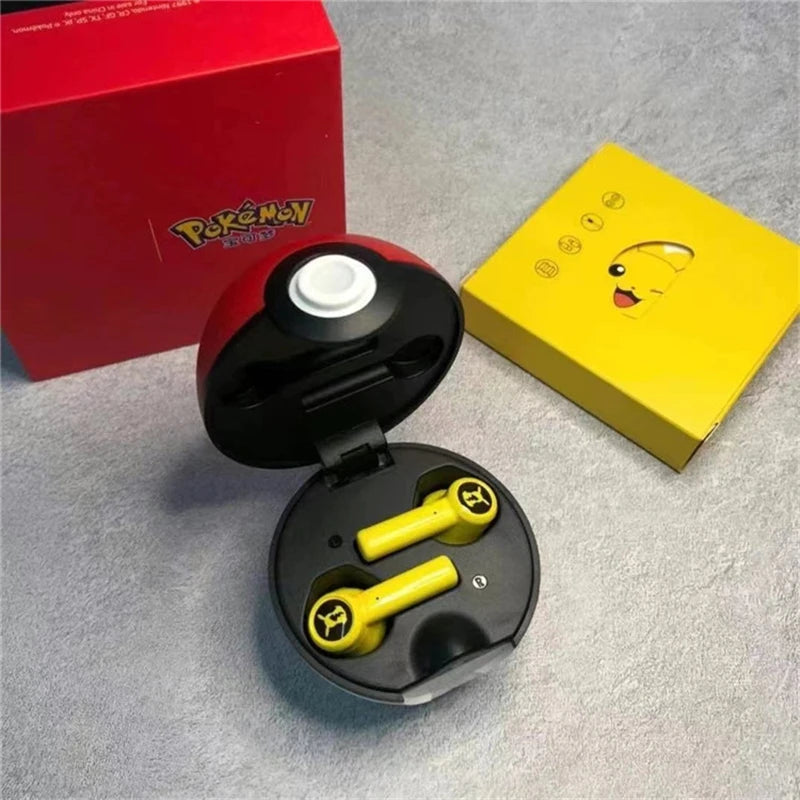 Pokemon Pikachu écouteurs 5.0 sans fil Bluetooth Sport réduction du bruit casque contrôle tactile Microphone cadeau universel