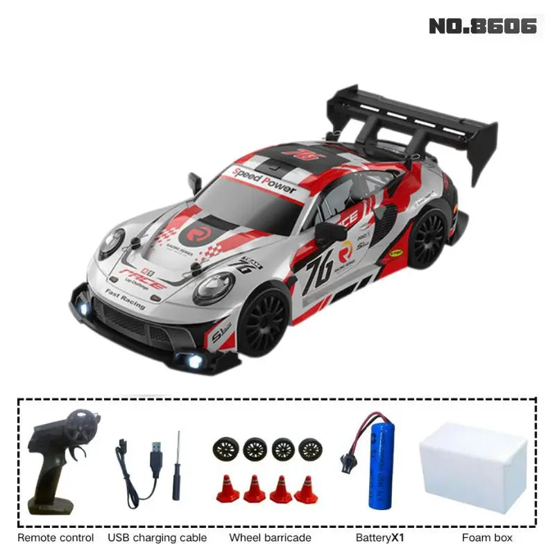 Nouveau véhicule à dérive RC 1:24, voitures Mustang 4WD, voiture de course avec télécommande, cadeau, voiture de course de compétition, jouet pour enfants