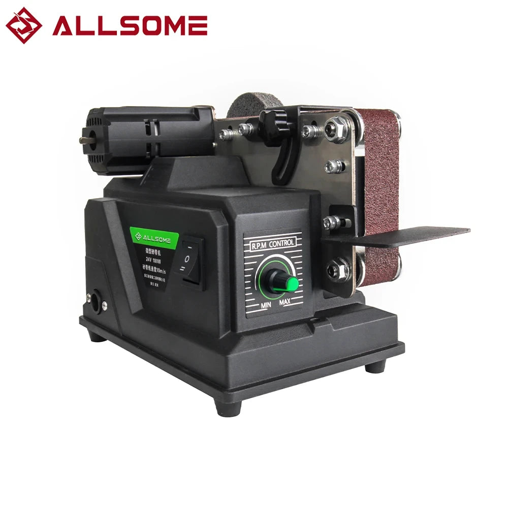 Allsome-Mini ponceuse à bande électrique, 180W, 533x30mm, compatible avec les batteries Makita 18V et AC 220V, 10 pièces