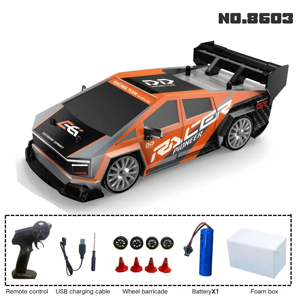 Nouveau véhicule à dérive RC 1:24, voitures Mustang 4WD, voiture de course avec télécommande, cadeau, voiture de course de compétition, jouet pour enfants