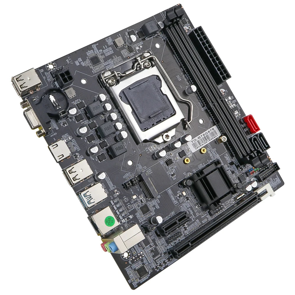 SOYO B75M carte mère M.2 NVME PCIEx16 DVI prend en charge la RAM DDR3 double canal Intel Core 2/3 Gen CPU LGA1155 pour ordinateur de jeu