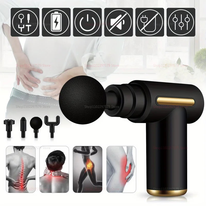 USB Mini pistolet de Massage Fascia Machine Relaxation musculaire pistolet vibrant tige Massage équipement de Fitness cou saisir Fascia pistolet