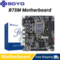 SOYO B75M carte mère M.2 NVME PCIEx16 DVI prend en charge la RAM DDR3 double canal Intel Core 2/3 Gen CPU LGA1155 pour ordinateur de jeu