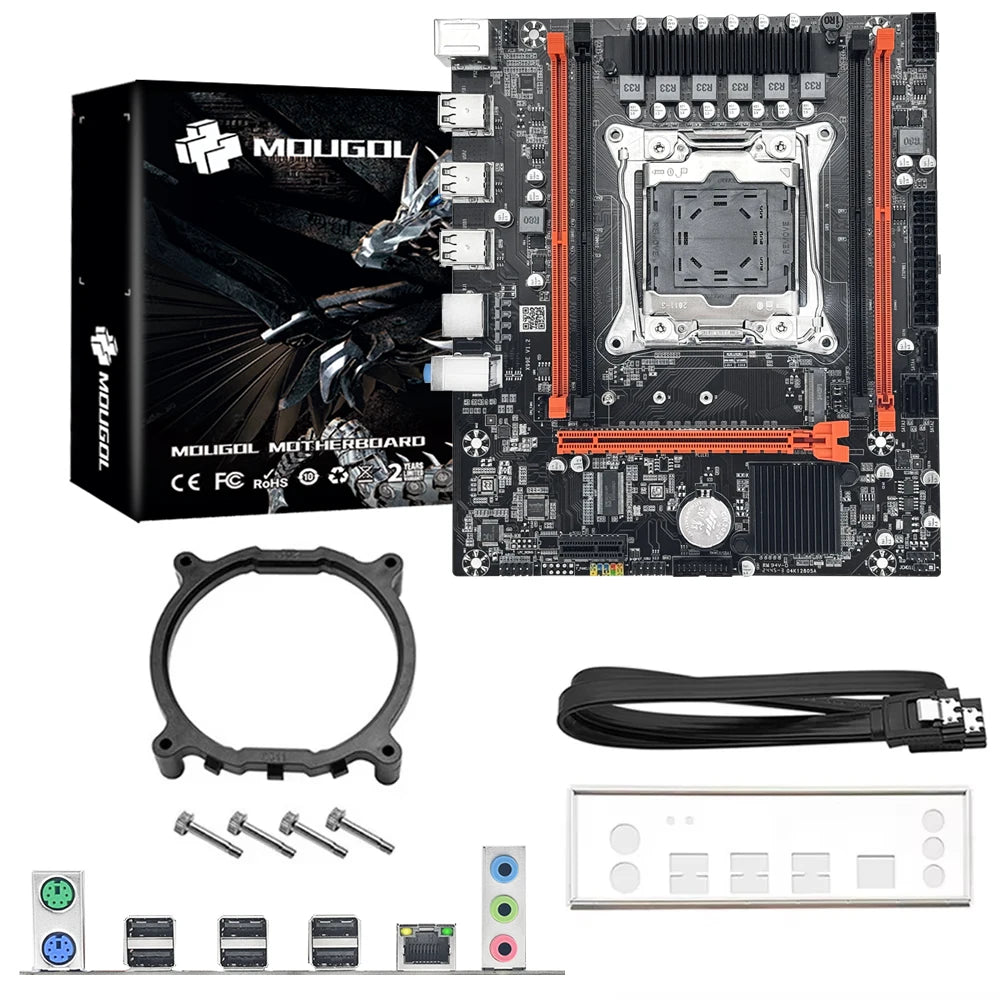 MOUGOL nouveau jeu de carte mère X99 avec Intel Xeon E5 2680 V4 et DDR4 16G (8G * 2) 2133MHz RAM double canal M.2 NVME pour hôte de bureau