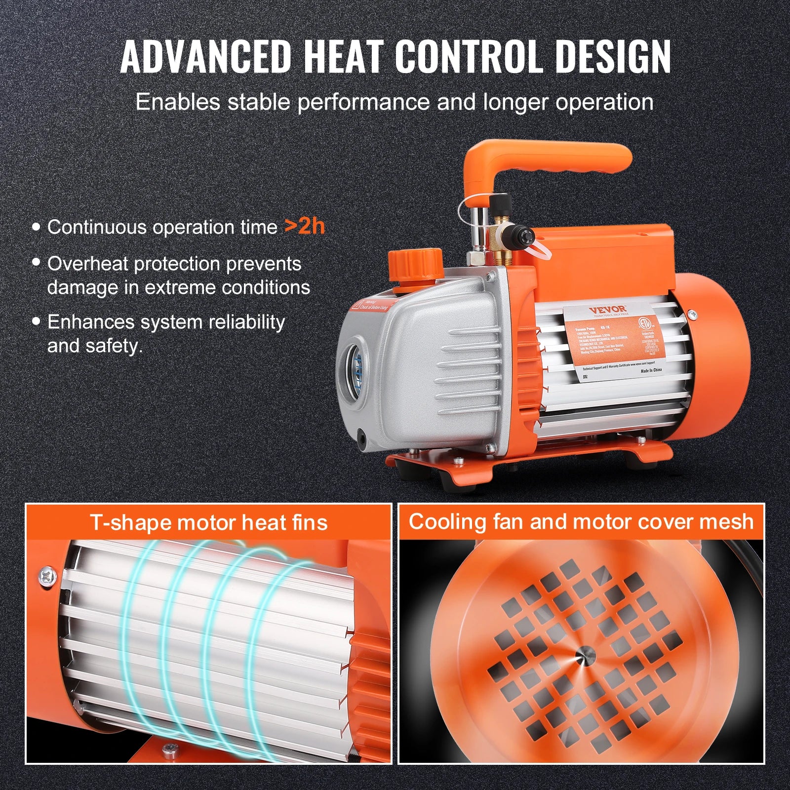 VEVOR Pompe à Vide Frigoriste Climatisation 100L/min 150W Pompe Un Étage Voiture