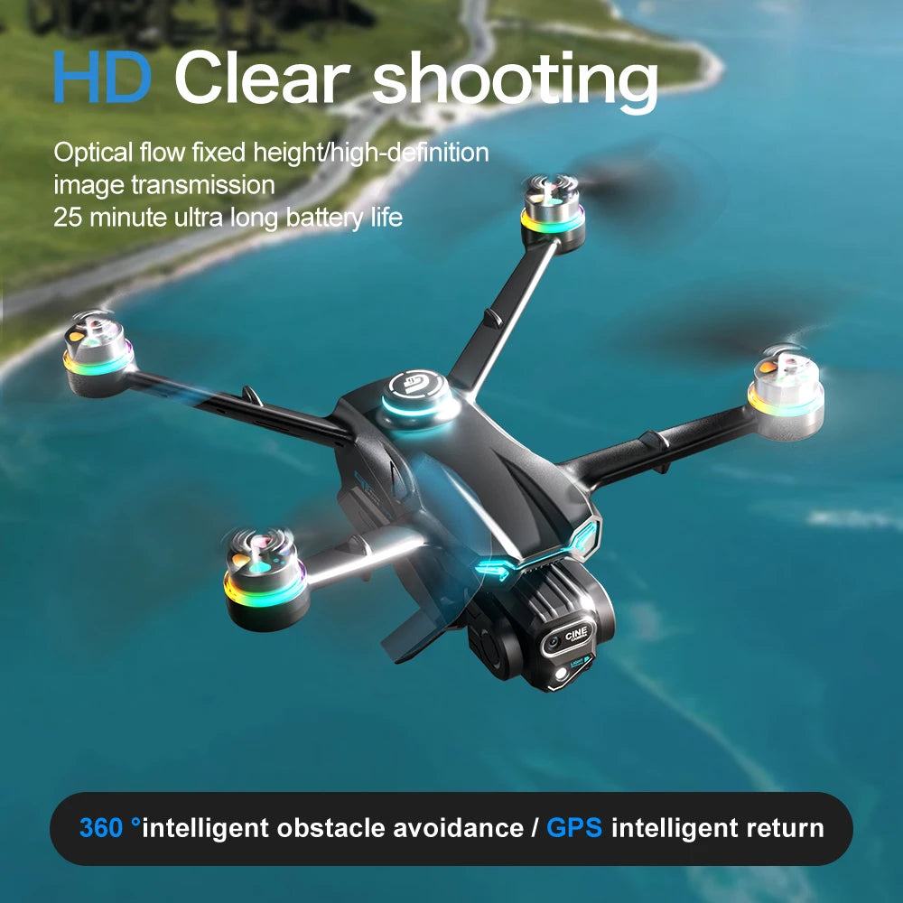 2025 Hot GT6 Drone 8K professionnel HD double caméra GPS retour intelligent 5G WIFI évitement d'obstacles sans brosse pliable quadrirotor Dron