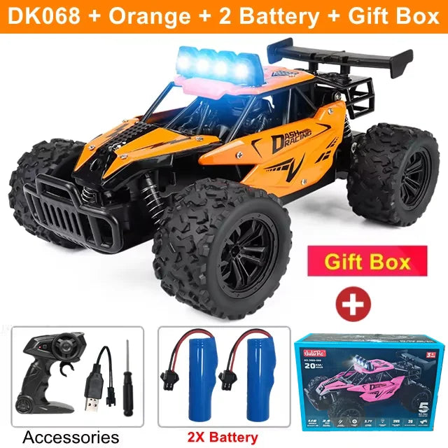 Voiture télécommandée RC Drift Racing 1:16, véhicule tout-terrain en alliage, Radio 2.4G, camions à grande vitesse avec lumière LED, cadeau d'escalade, jouet pour enfant