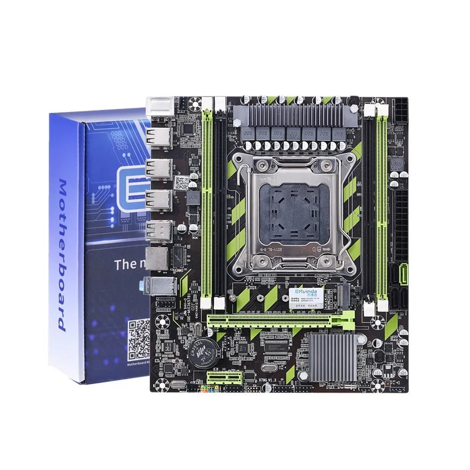 ENVINDA-Carte mère X79, LGA 2011, USB 2.0, prise en charge de la mémoire REG, ECC, processeur Xeon E5, 4DDR3, PCI-E, NVcloser, M.2