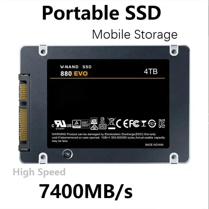 Lenovo nouveau SSD 880 EVO 1 to 2 to 4 to disques à semi-conducteurs internes disque dur SATA 3.0 MLC 2.5 pouces pour ordinateur portable ordinateur de bureau PS4 PS5