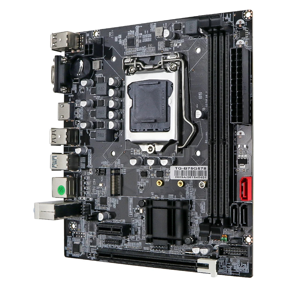 SOYO B75M carte mère M.2 NVME PCIEx16 DVI prend en charge la RAM DDR3 double canal Intel Core 2/3 Gen CPU LGA1155 pour ordinateur de jeu