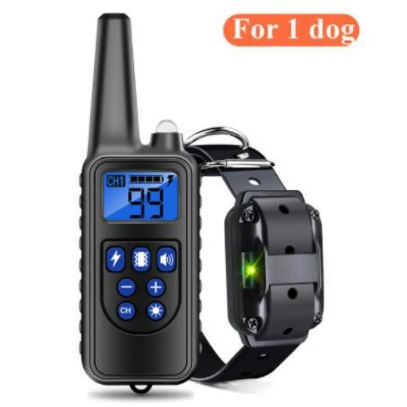 Collier de dressage pour chien avec télécommande, collier de choc pour chien, étanche, aste, grand, moyen, petit
