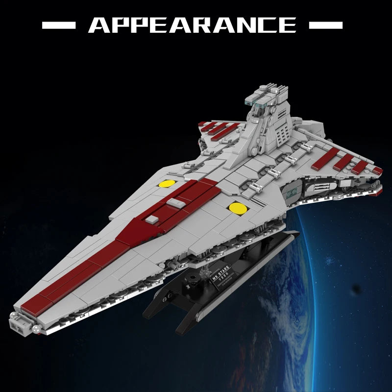 Croiseur Spatial 21074 – 3000+ Blocs Construction MOC, Modèle à Assembler Cadeau.