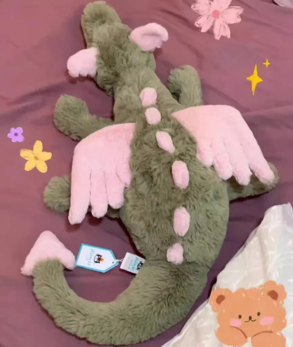 Original JELLYCAT chat 60 cm Matcha cerise Dragon bébé poupée chambre oreiller chat et chien jouer avec des jouets en peluche cadeau de vacances pour animaux de compagnie