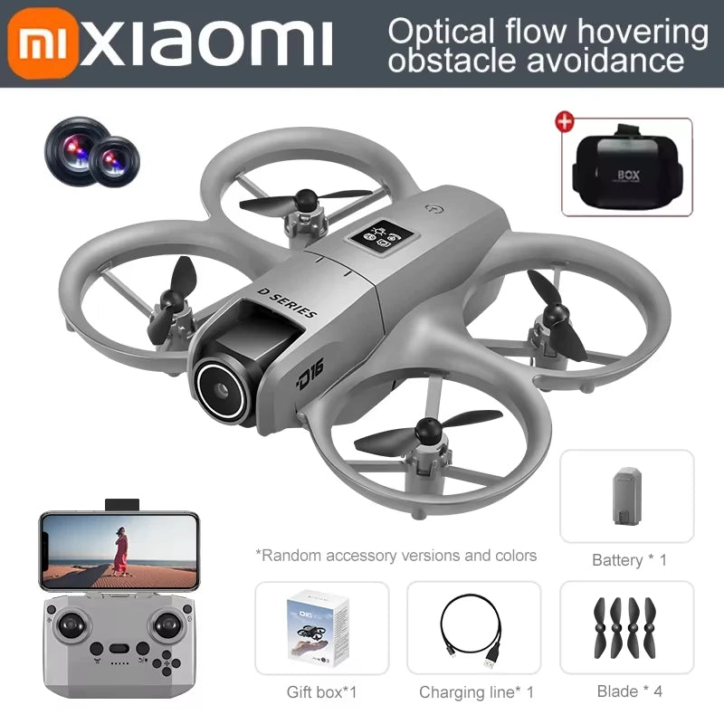 Xiaomi D16 Drone Bushless Motor 8K HD Aerial Profesional Dual-camera Helicopter Optical Flow GPS Positioning Avoidance Drone UAV