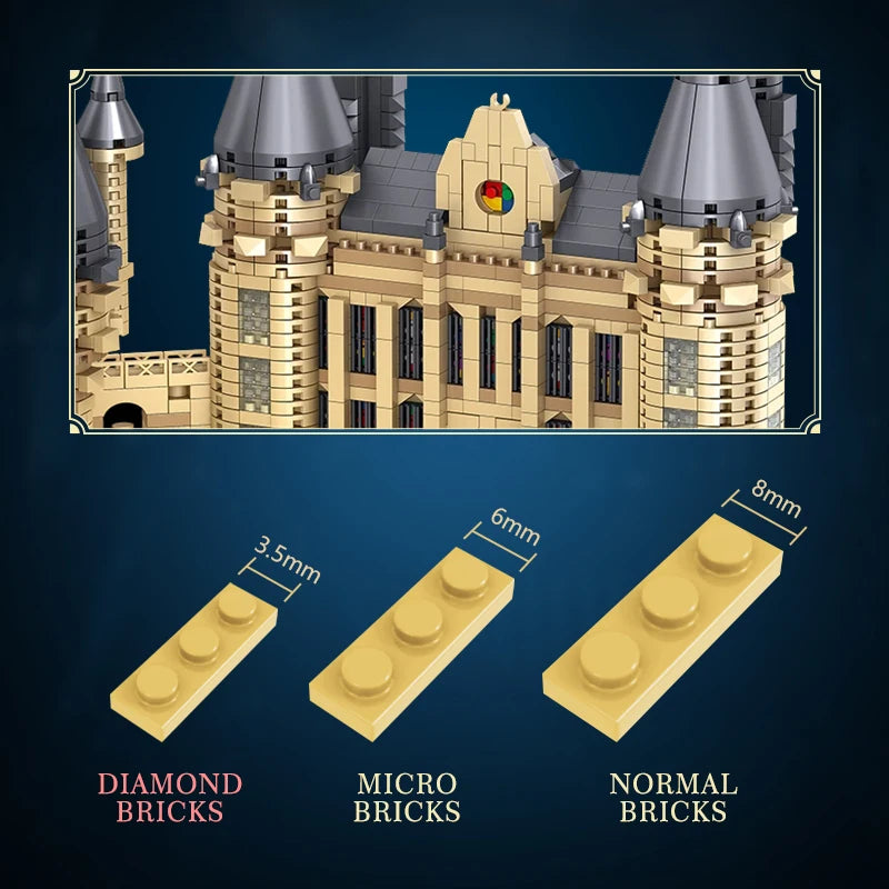 Château Magique 6000+ Mini Blocs 3,5mm – Jeu de Construction, Kit Cadeau Créatif