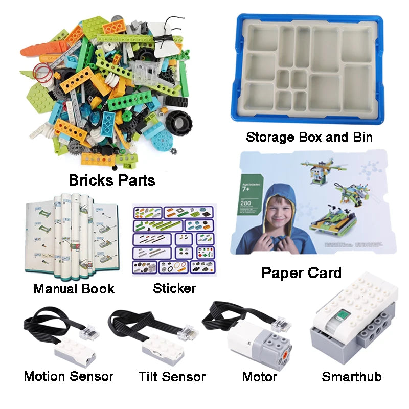 Nouveau kit de robotique WeDo 2.0 Core Set STEAM en boîte, compatible avec les blocs de construction We-Do 45300, jouet éducatif à monter soi-même, cadeau de Noël