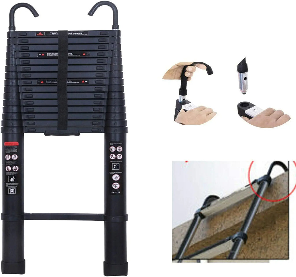 DayPlus 3.2-6.2M échelle télescopique  Kit crochet de toit en aluminium Portable multi-usages pliant Portable robuste extensible