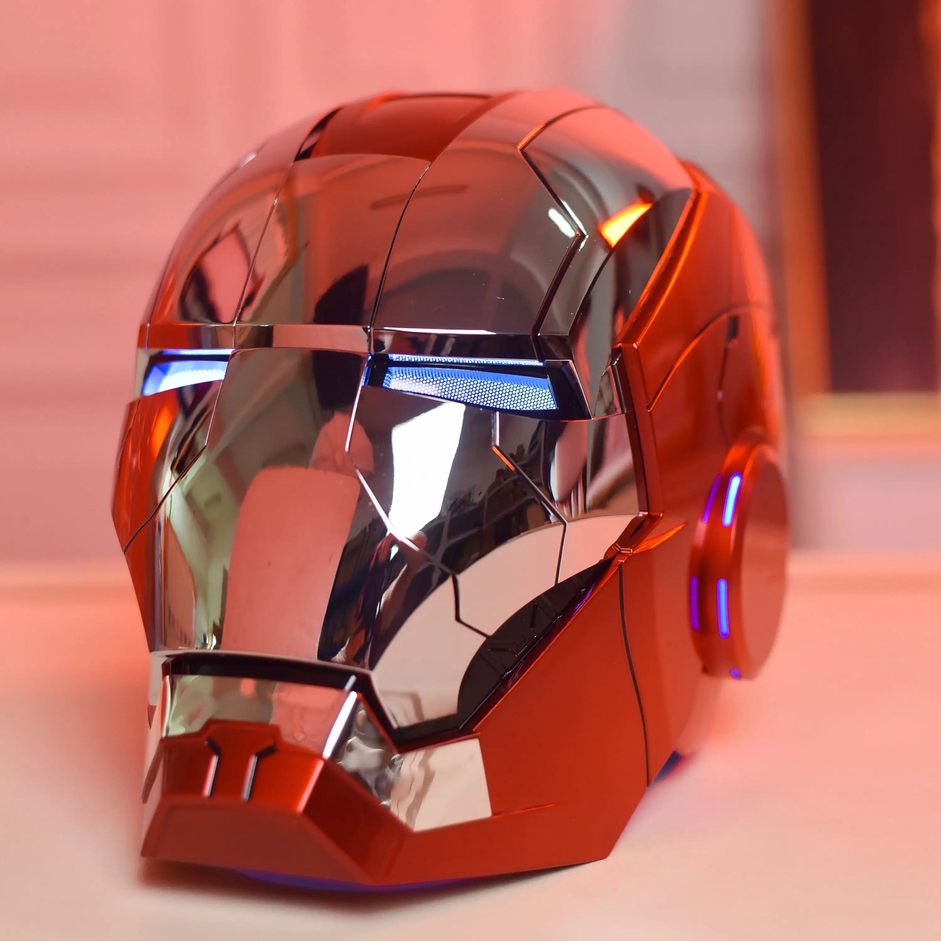 AutoKing-Casque Iron Man avec Commande Vocale, Yeux avec Lumière, Modèle Jouets pour Adulte, Électrique, Portable, Cosplay, Cadeau de Noël, Nouveau, 1:1, Mk5